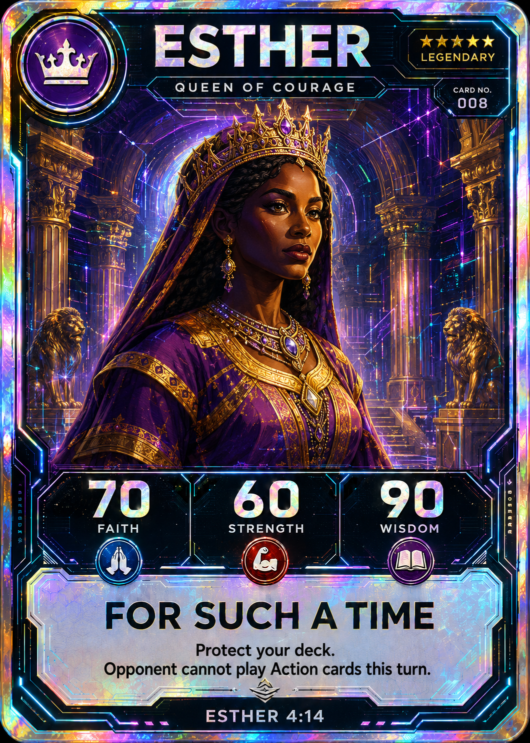 Wynn Words Trading Card – Esther | Queen of Courage