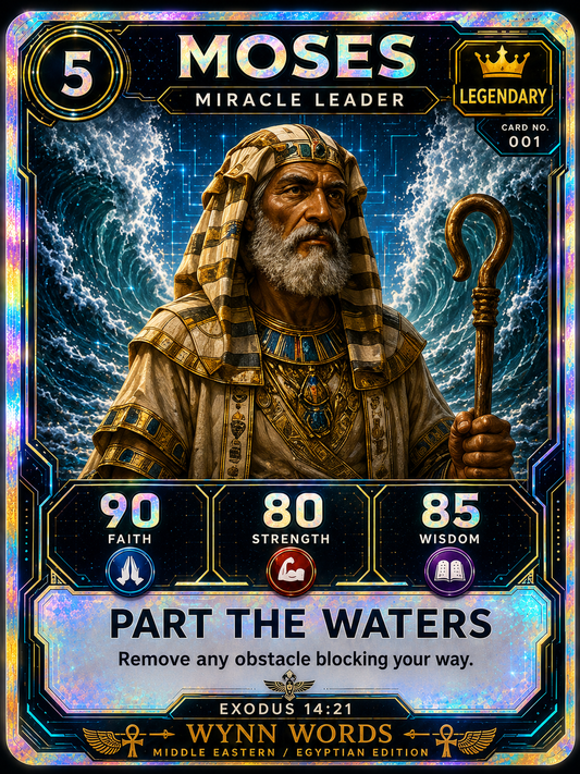 Wynn Words Trading Card – Moses | Miracle Leader