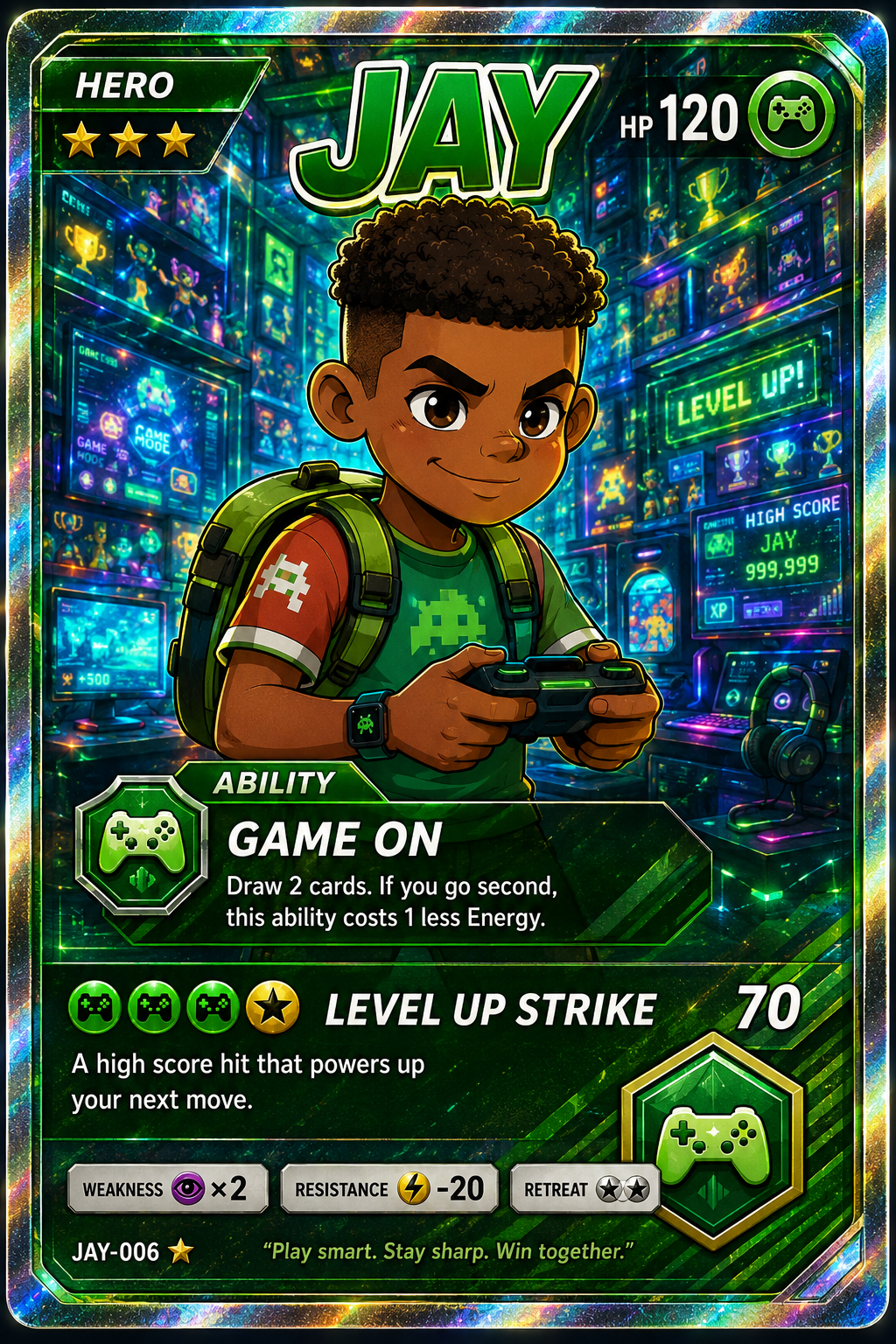 Wynn Words Trading Card – Jay | Level Up