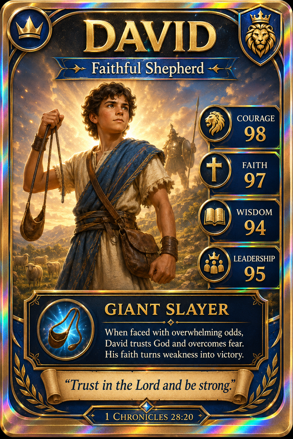 Wynn Words Trading Card – David | Faithful Shepherd