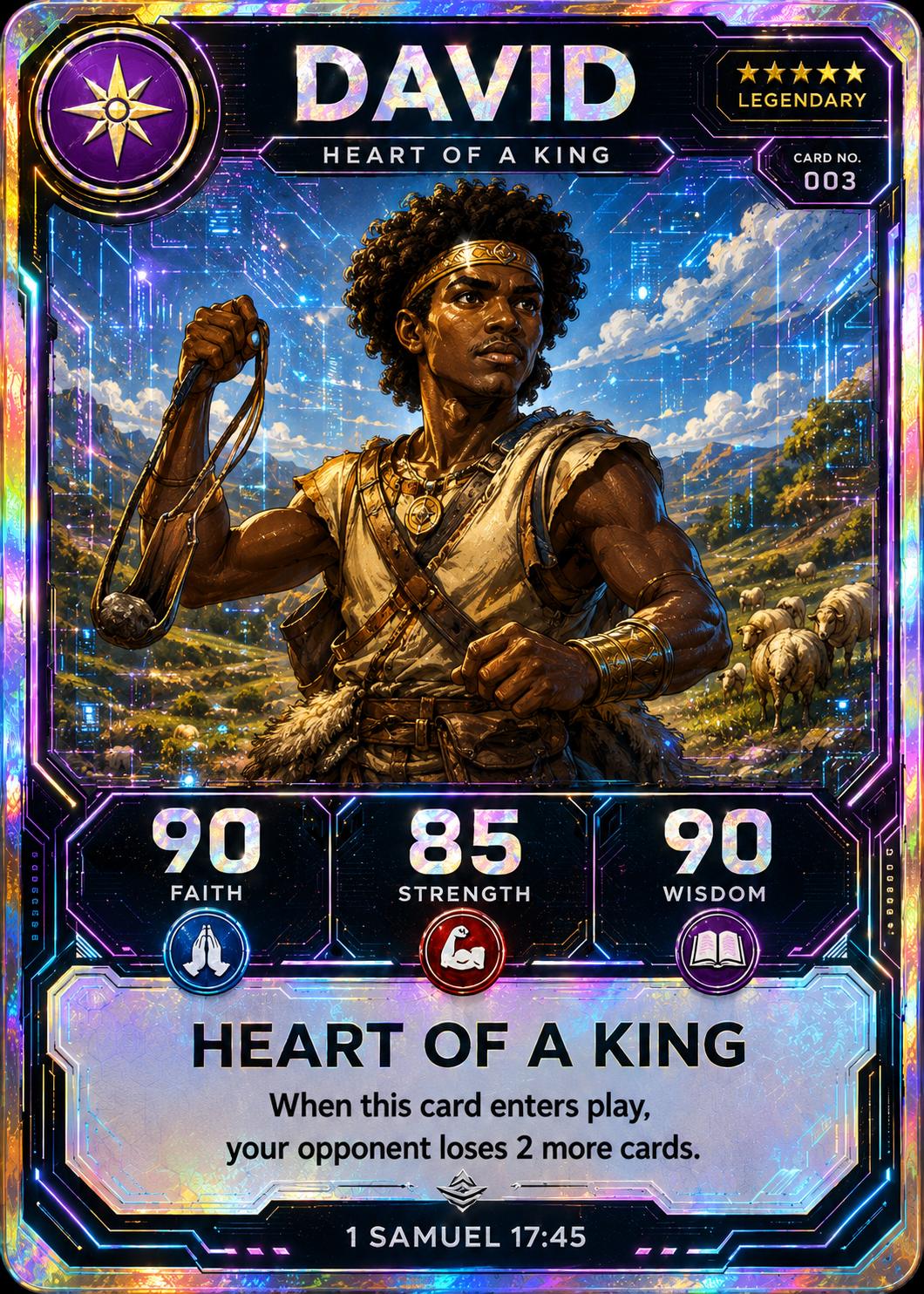 Wynn Words Trading Card – David | Heart of a King