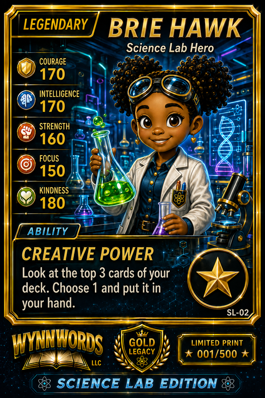 Wynn Words Trading Card – Brie Hawk | Science Lab Edition