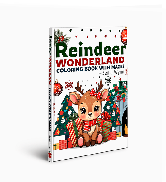 Christmas Reindeer Coloring: Activity Book