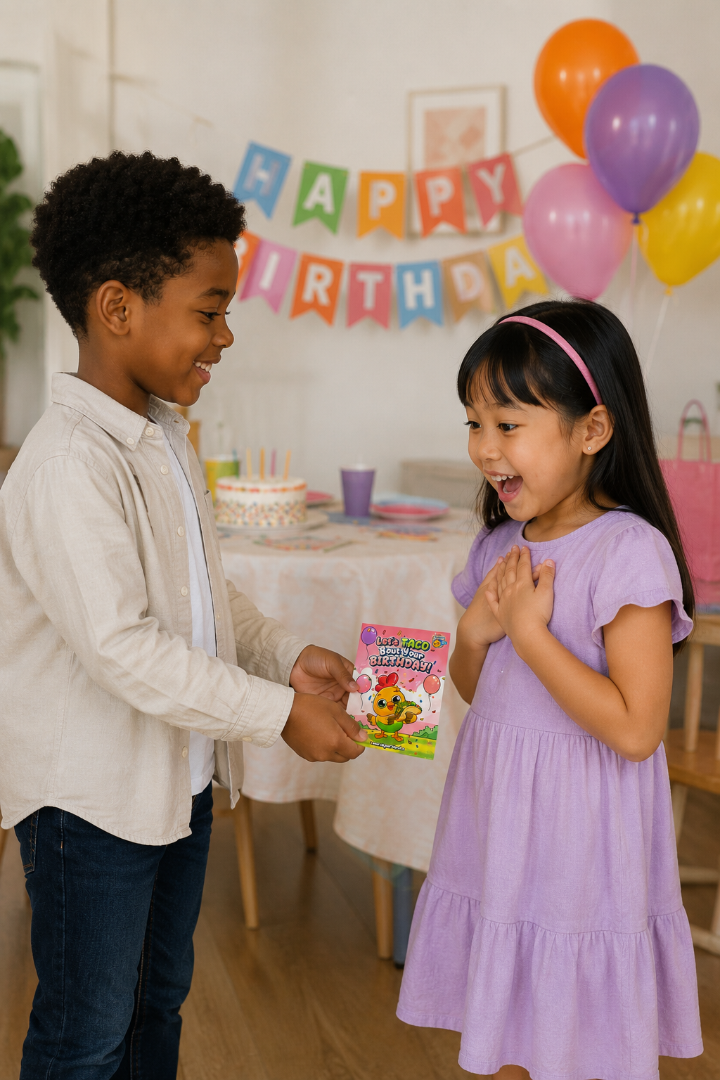 Let's Taco Bout Your Birthday Card for Kids | Funny Taco Birthday Greeting Card