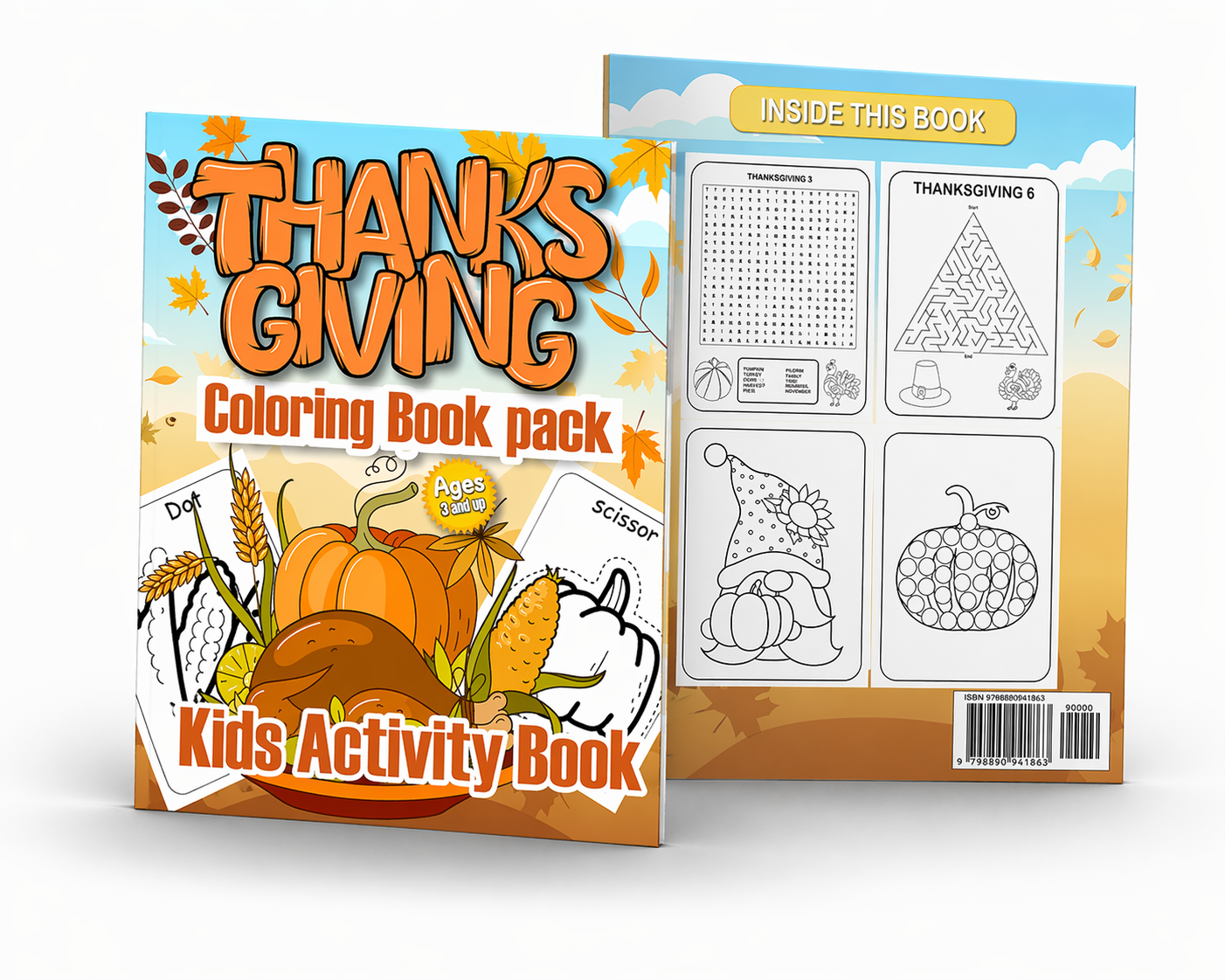 Happy Thanksgiving: Coloring Book Pack (Holidays Activity Coloring Book Pack)