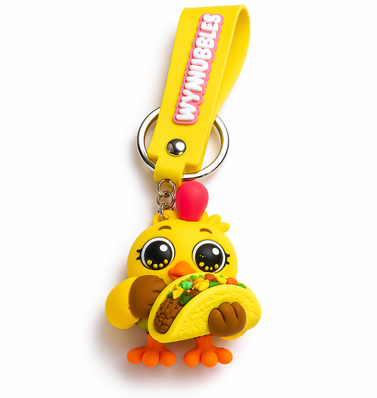 Llavero de pollito de taco Wynnbubbles