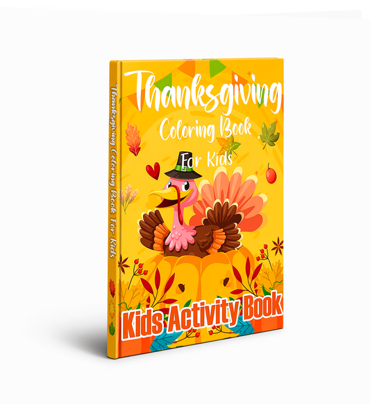 Happy Thanksgiving: Activity Workbook for Kids (Holidays Activity Coloring Book Pack)