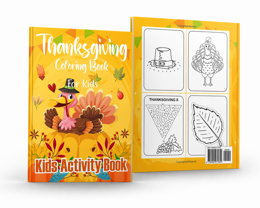 Happy Thanksgiving: Activity Workbook for Kids (Holidays Activity Coloring Book Pack)
