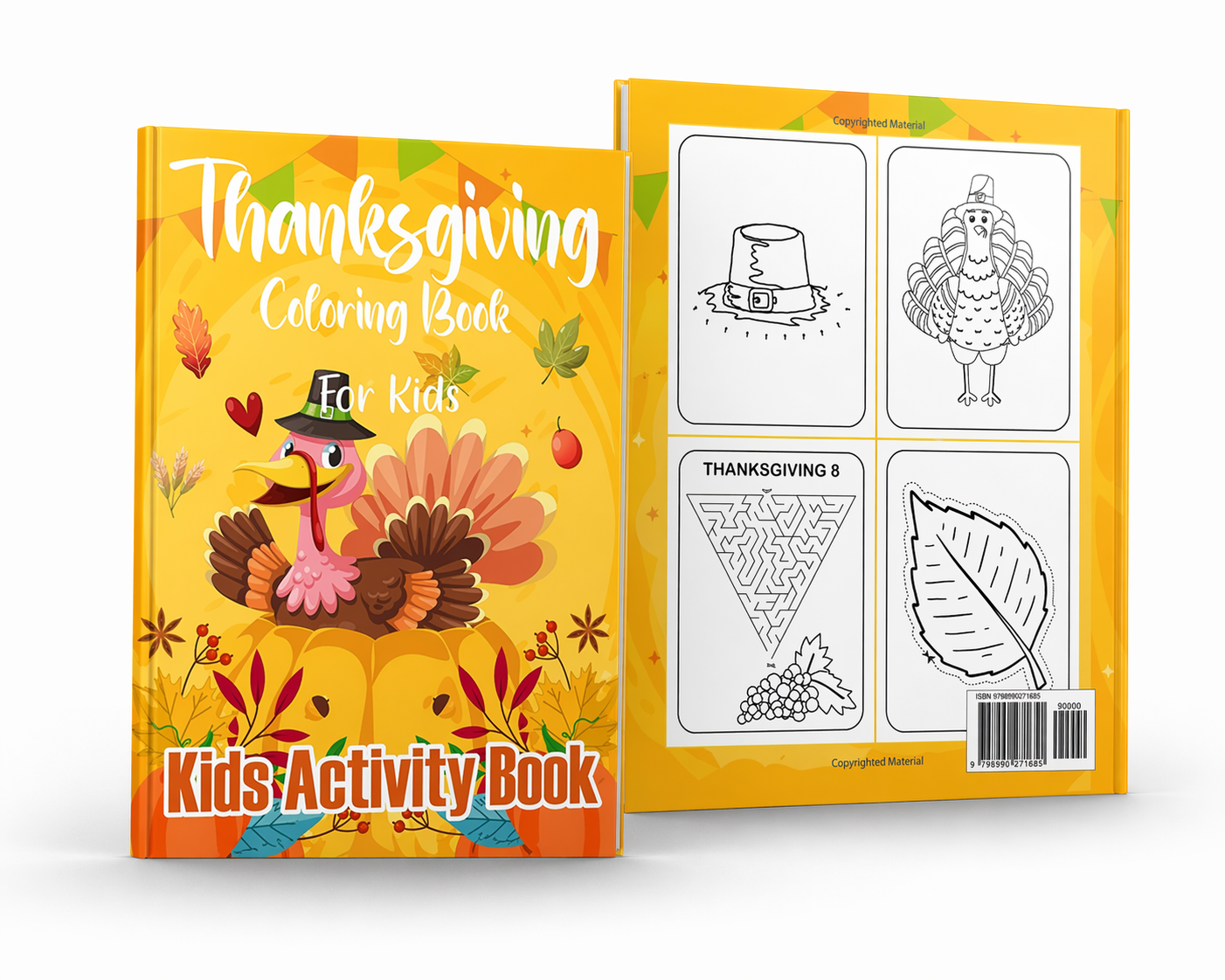 Happy Thanksgiving: Activity Workbook for Kids (Holidays Activity Coloring Book Pack)