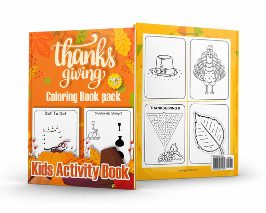 Thanksgiving Activity Coloring Book Pack