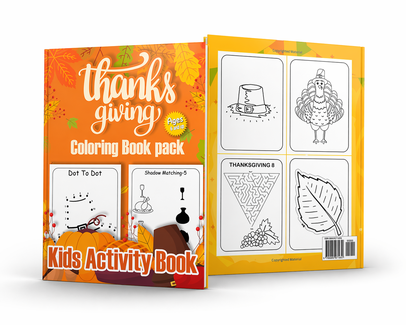 Thanksgiving Activity Coloring Book Pack
